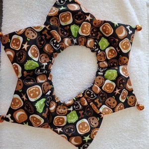 Halloween Glitter Pumpkin Scrunchy Dog Collar